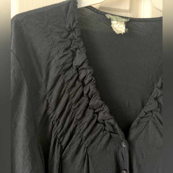 Awesome lightweight flowy dark navy cotton top - Picture 5 of 8